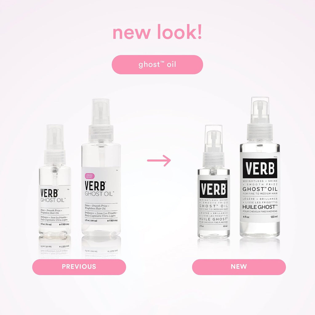 VERB Ghost Oil - Weightless Hair Oil for Fine to Medium Hair - Smooths Frizz, Adds Shine - No Parabens, Gluten or Harmful Sulfates
