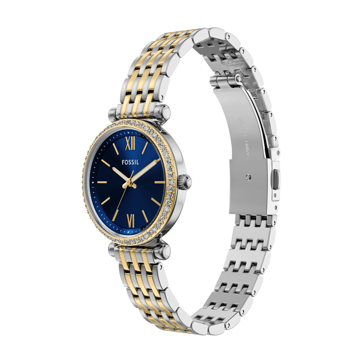 Fossil Women's Watch and Bracelet Set, Carlie Three-Hand Stainless Steel Watch for Women and Bracelet Set