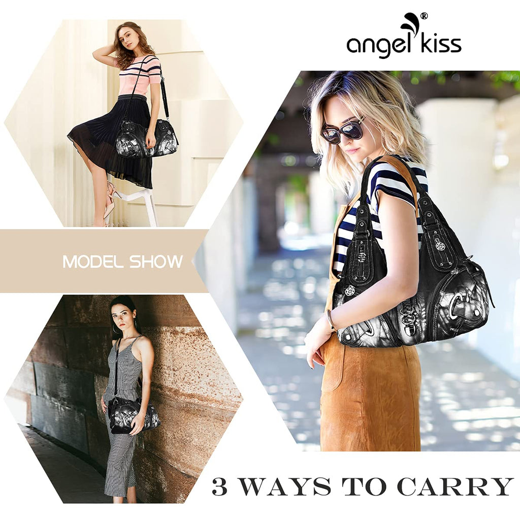 Angelkiss Hobo Purses and handbags for Women Satchel Handbag Women Purses Large Daily Shoulder Bags