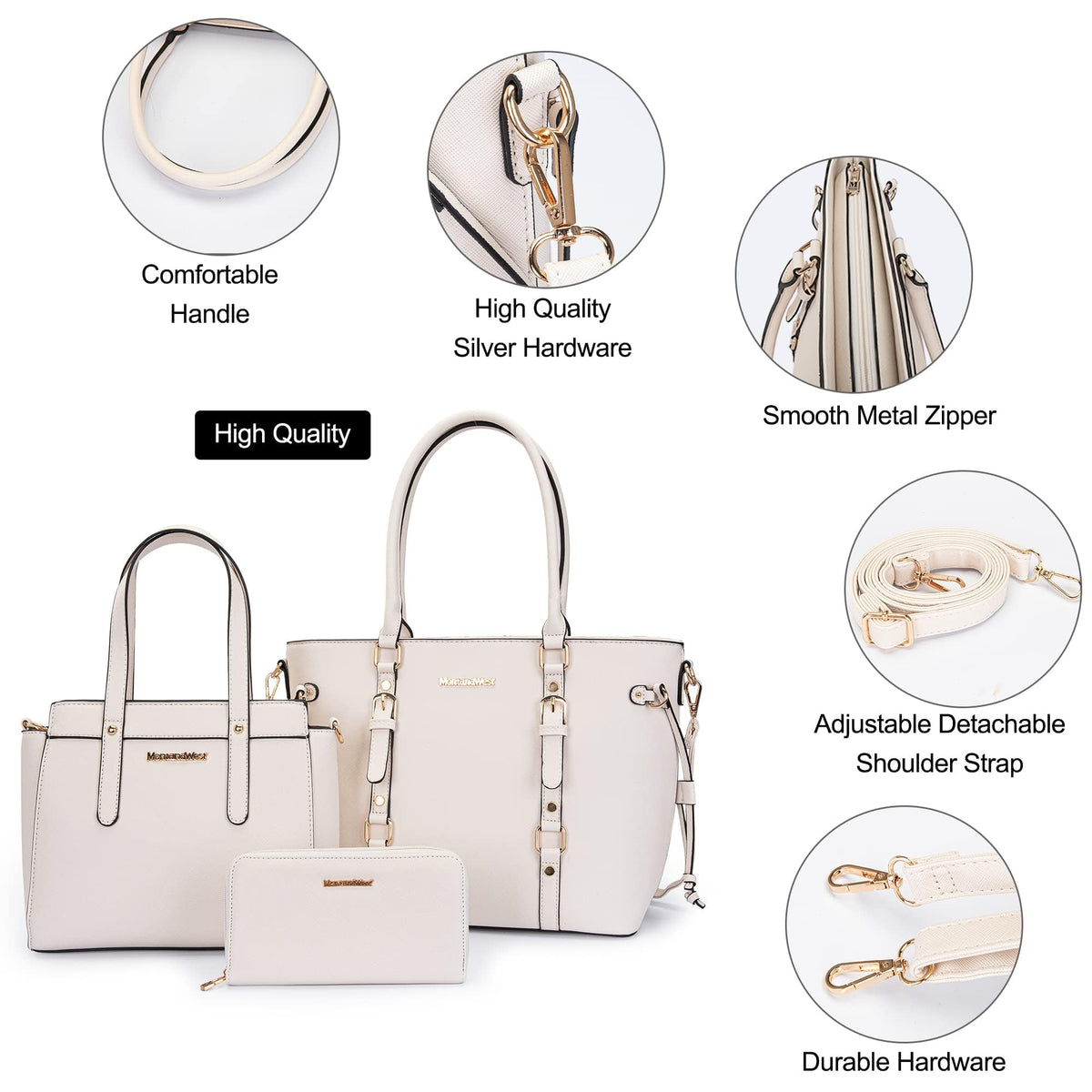 Montana West 3PCS Purses for Women Tote Bag and Wallet Set Shoulder Satchel Handbags