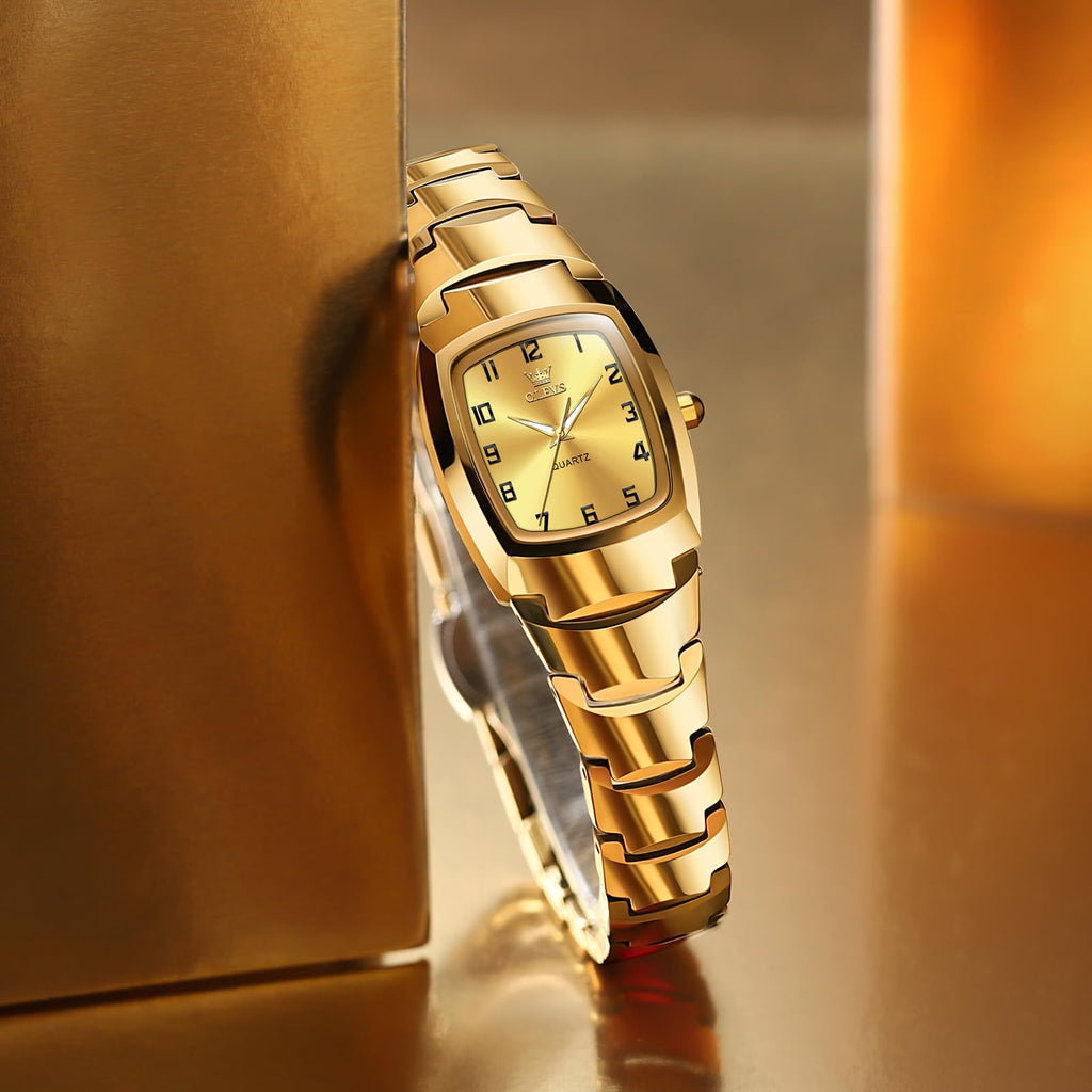 OLEVS Watch Women Luxury Dainty Vintage Square/Round Small Watches for Women Waterproof Stainless Steel Analog Women's Watches with Day Date Fashion Dress Easy Read Female Watch Reloj para Mujer