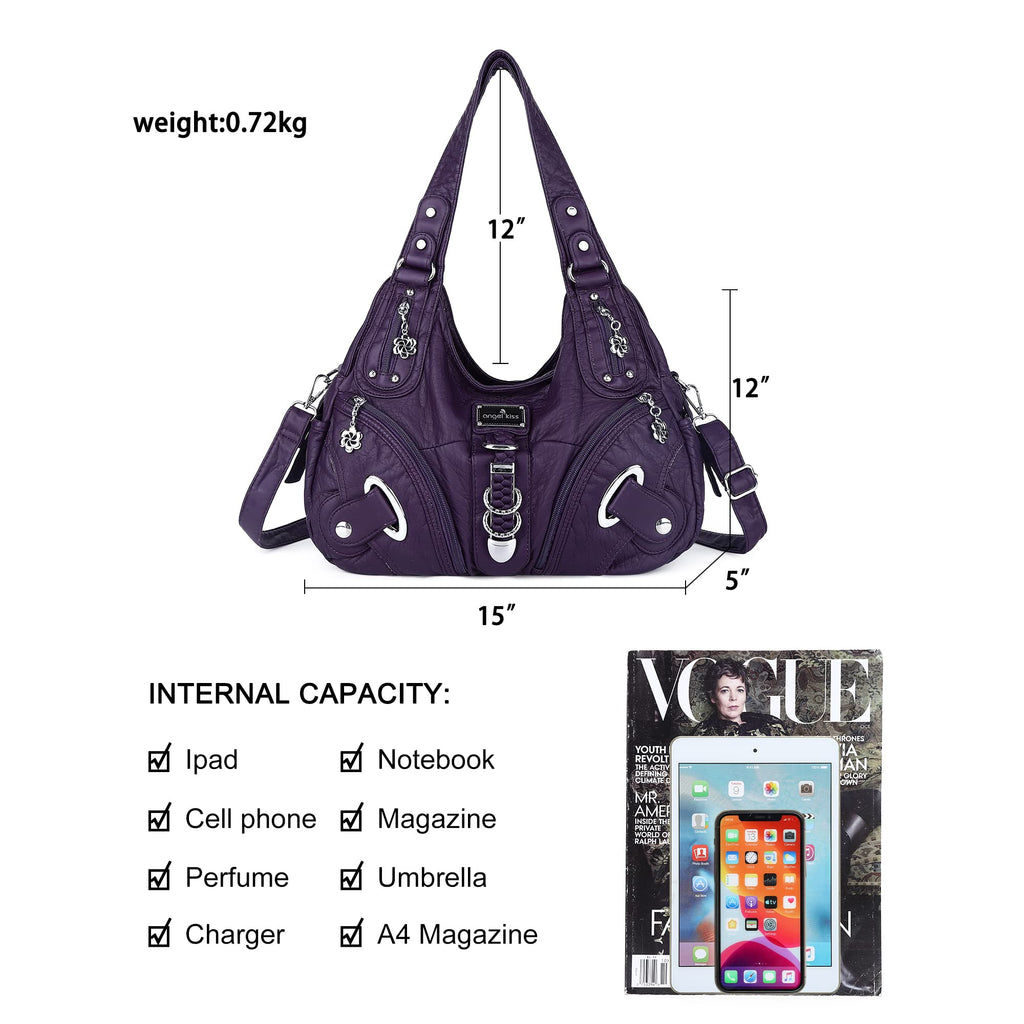 Angelkiss Hobo Purses and handbags for Women Satchel Handbag Women Purses Large Daily Shoulder Bags