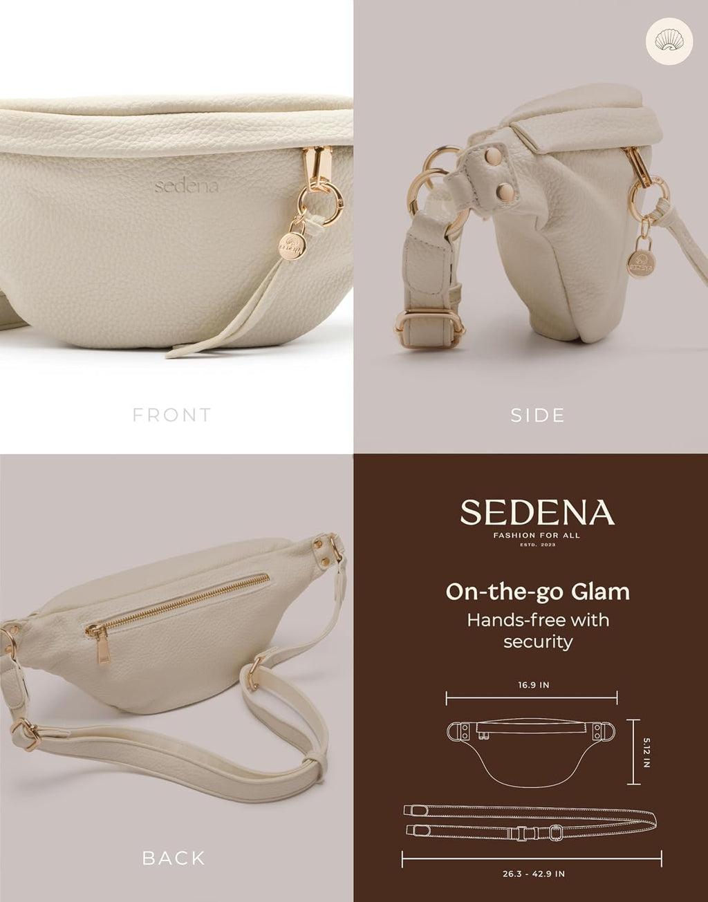 Anti Pickpocket Bag - Ivory RFID Crossbody Bag for Travel, Adjustable Strap Multiple Compartments Anti Theft Crossbody Bags for Women Travel Size Essentials Crossbody Bags for Women Large Size