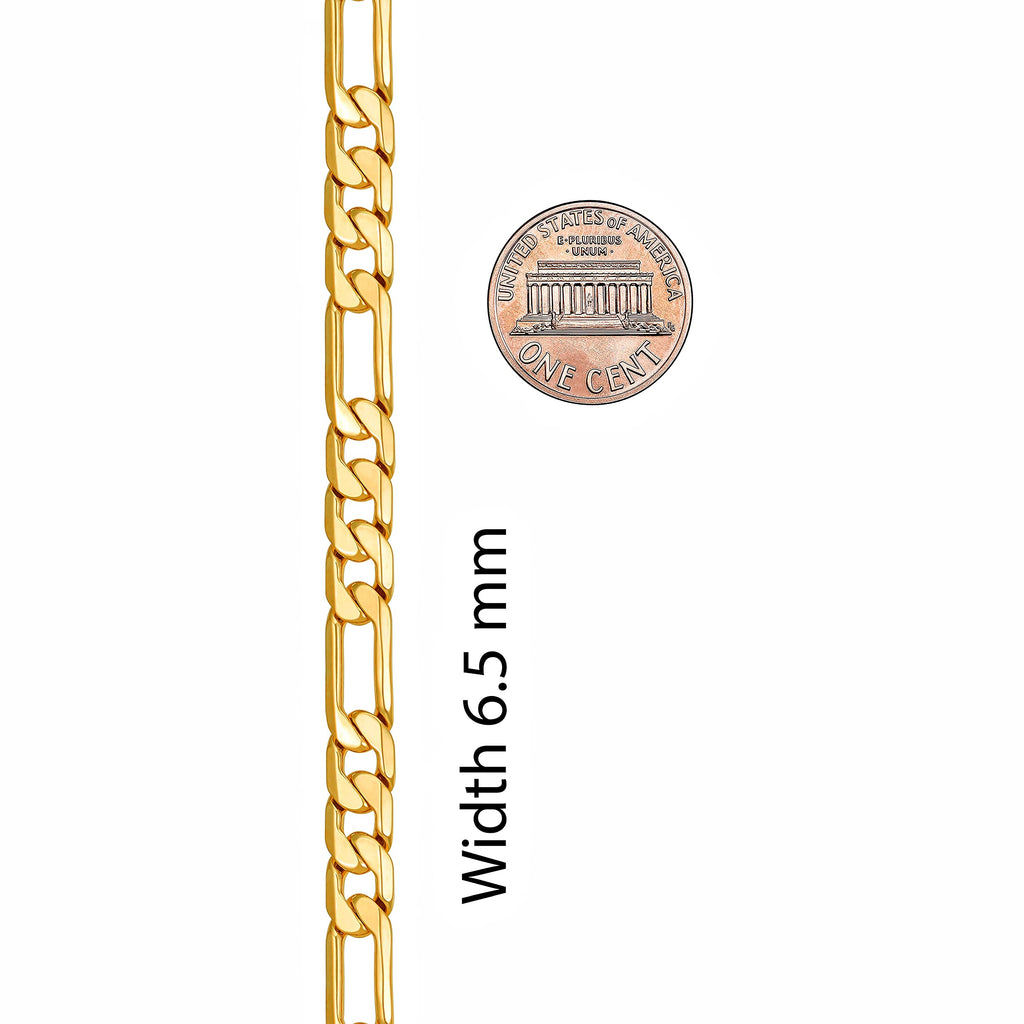 Premium 18K Gold-Plated Figaro Chain Necklace – Stainless Steel | Waterproof & Tarnish Resistant