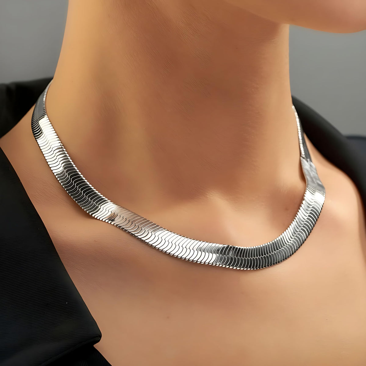 Premium Gold-Plated Stainless Steel Herringbone Chain Necklace – Waterproof, Tarnish Resistant & Designed by UNCLE LOL