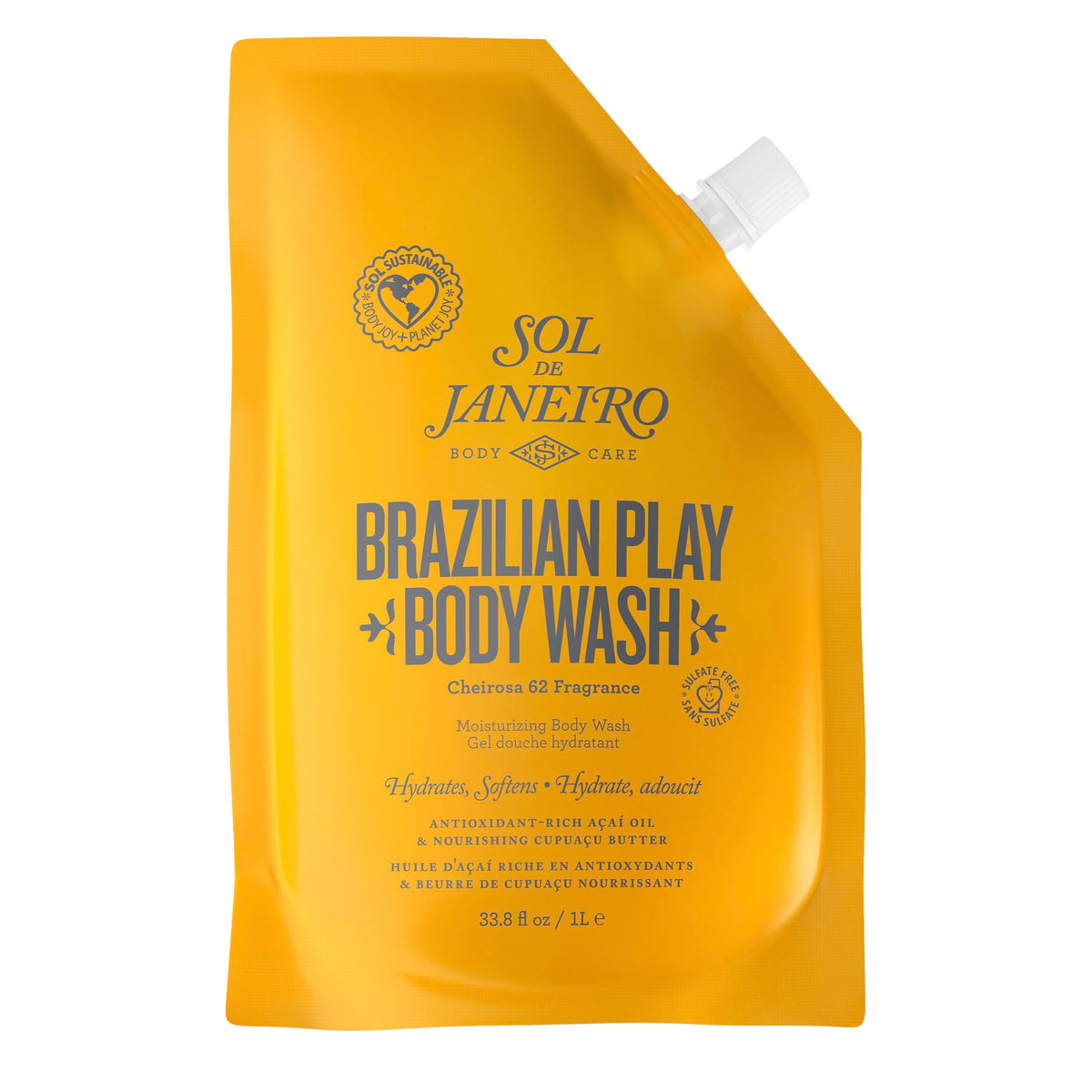 Sol de Janeiro Brazilian Play Body Wash | Moisturizing Shower Gel in Cheirosa 62 Scent