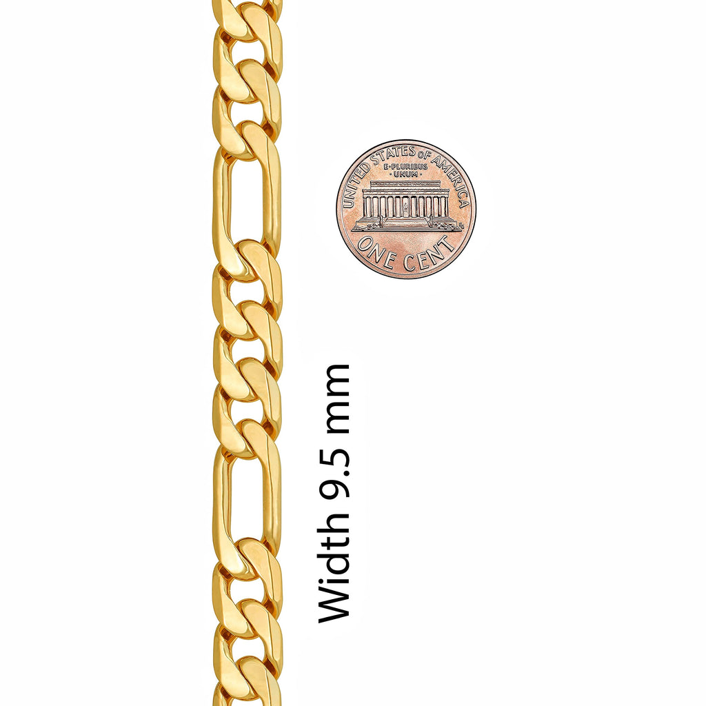 Premium 18K Gold-Plated Figaro Chain Necklace – Stainless Steel | Waterproof & Tarnish Resistant