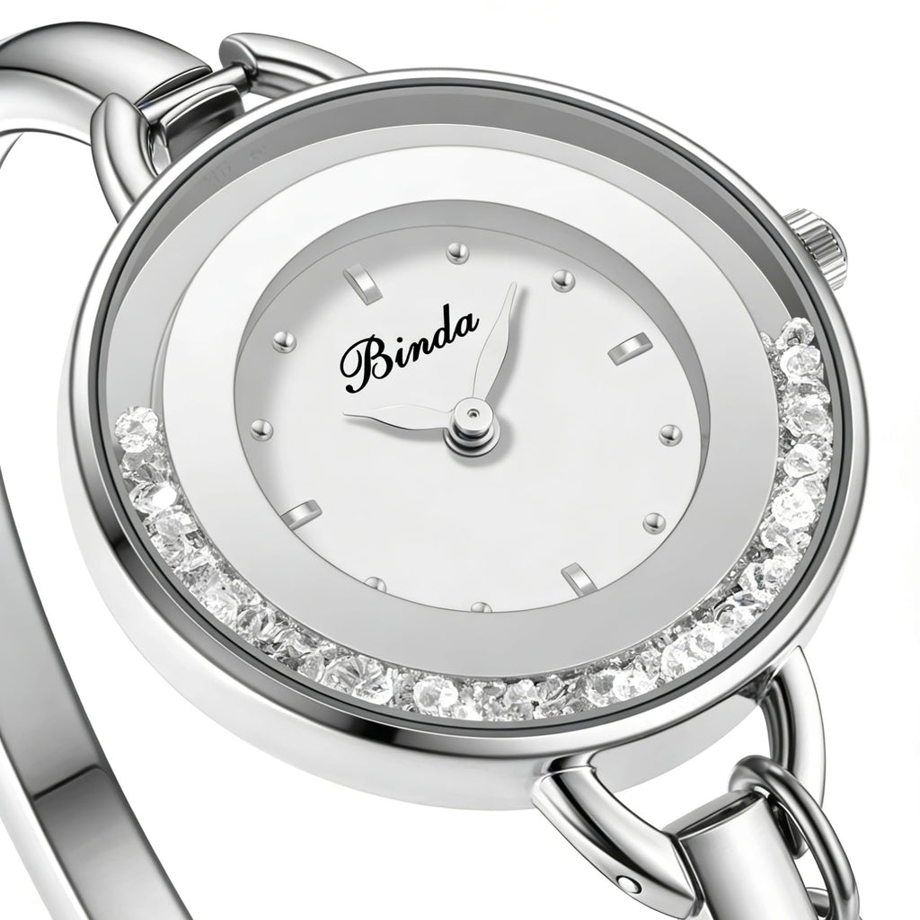 Binda Women's Quartz Watch – Stainless Steel Bracelet, Round Elegant Dial, Suitable for Daily and Formal Wear, Gift Box Included
