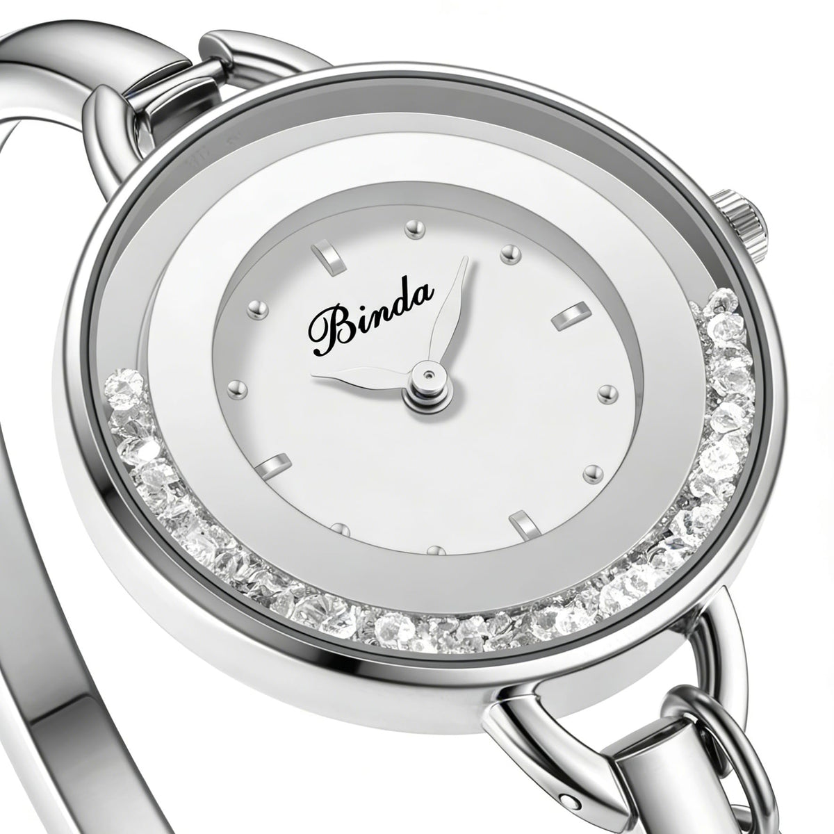 Binda Women's Quartz Watch – Stainless Steel Bracelet, Round Elegant Dial, Suitable for Daily and Formal Wear, Gift Box Included