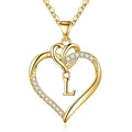 STORUP Heart Initial Necklaces for Women Girls, 14K-Gold-Plated Initial A-Z Heart Necklaces for Teen Girl Jewelry Birthday Gifts for Girls Women Her Wife Mom