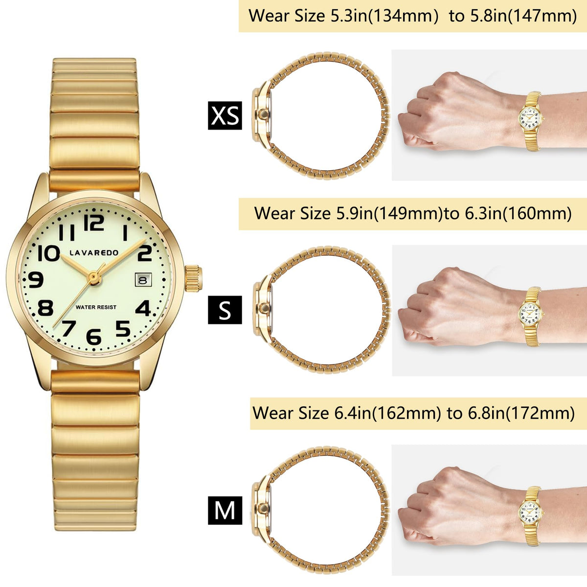 Elegant Gold Watches for Women Small Analog Watch, Waterproof Ladies Watches with Stainless Steel Expansion Band and Luminous Dial - Fashionable Christmas & Birthday Gifts for Women