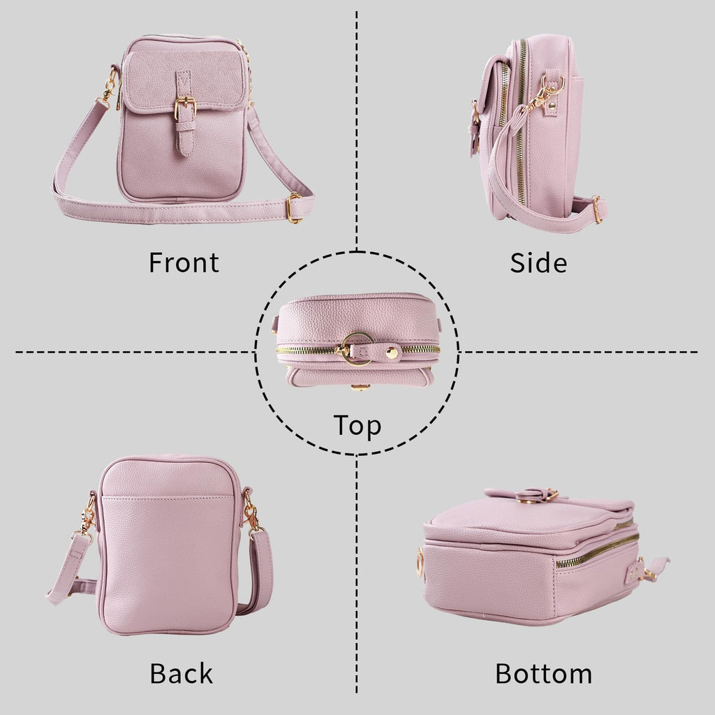 Leather Crossbody Bag for Women,Anti-Theft Messenger Bag with Large Capacity,Built-in Purse Card Slots Shoulder Sling Bag