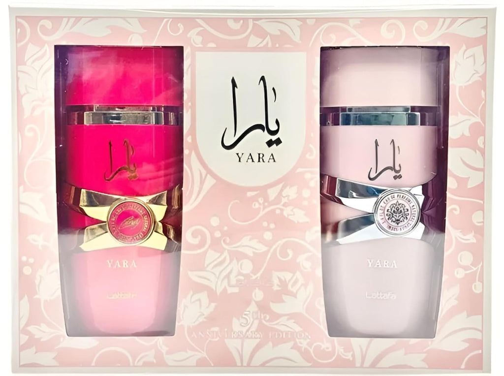 Lattafa 2 Piece Gift Set (Yara EDP 3.4 Fl Oz + Yara Candy EDP 3.4 Fl Oz)