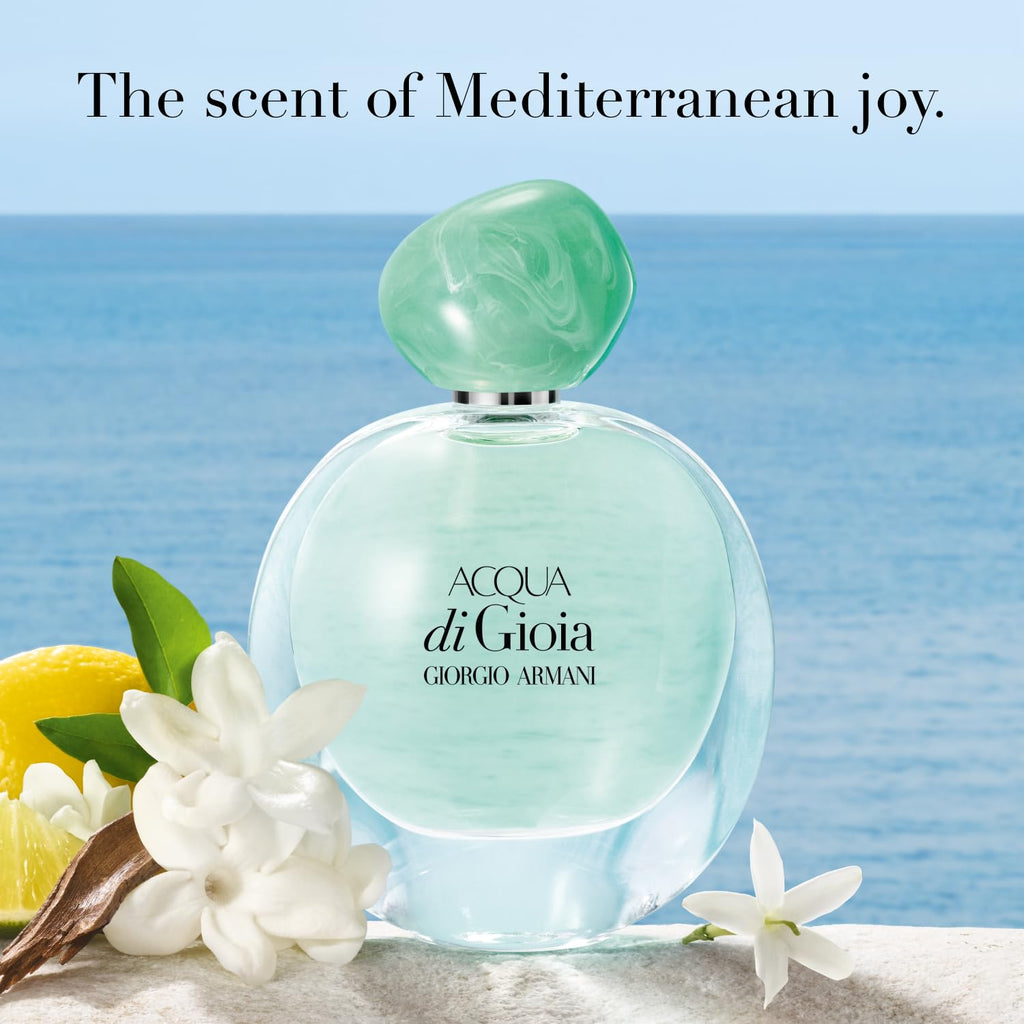 Armani Beauty - Acqua di Gioia - Eau de Parfum - Floral Fruity Fragance for Women - Primofiore Lemon, Water Jasmin, Cedarwood Notes