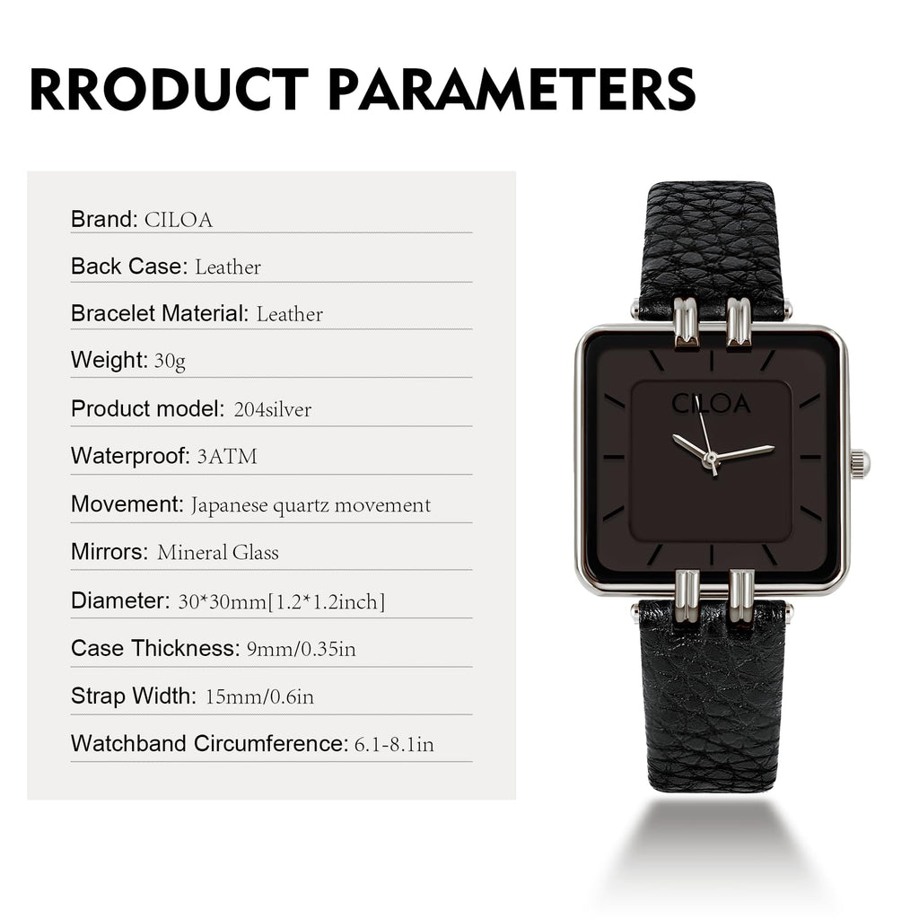 Women's Leather Strap Watch Dainty Elegant Gold Watches for Women Classic Casual Fashion Square Ladies Watch Gifts Present for Her