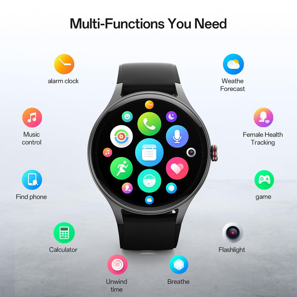 Woneligo Smart Watch for Women,1.57inch AMOLED Touchscreen Fitness Watch for iPhone & Android,Heart Rate/Sp02/Sleep Monitor,110+ Sport Modes IP68 Waterproof Bluetooth Calls,2 Bands (Pink, 1.57)