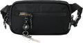 2L Sling Bag for Men & Women - Anti-Theft RFID Blocking Fanny Pack with Lockable Zippers, Water Resistant Lightweight Crossbody Bag for Travel Hiking Running Gym Walking Daily Use(Black)