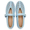 Woven Ballet Flats Women Mesh Raffia Flats Round Toe Mary Janes Comfortable Ballerina Flat Shoes