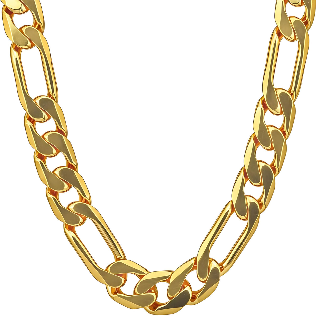 Premium 18K Gold-Plated Figaro Chain Necklace – Stainless Steel | Waterproof & Tarnish Resistant