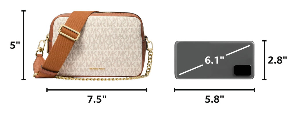 Michael Kors Bryant Medium Double Zip Chain Camera Crossbody Bag
