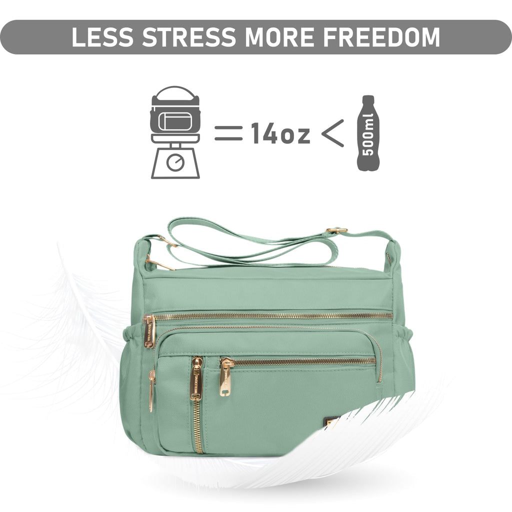 NPBAG Crossbody Bag for Women, Shoulder Purse Handbag Messenger Bag, Trendy Pocketbooks, Waterproof and Multi-Pockets