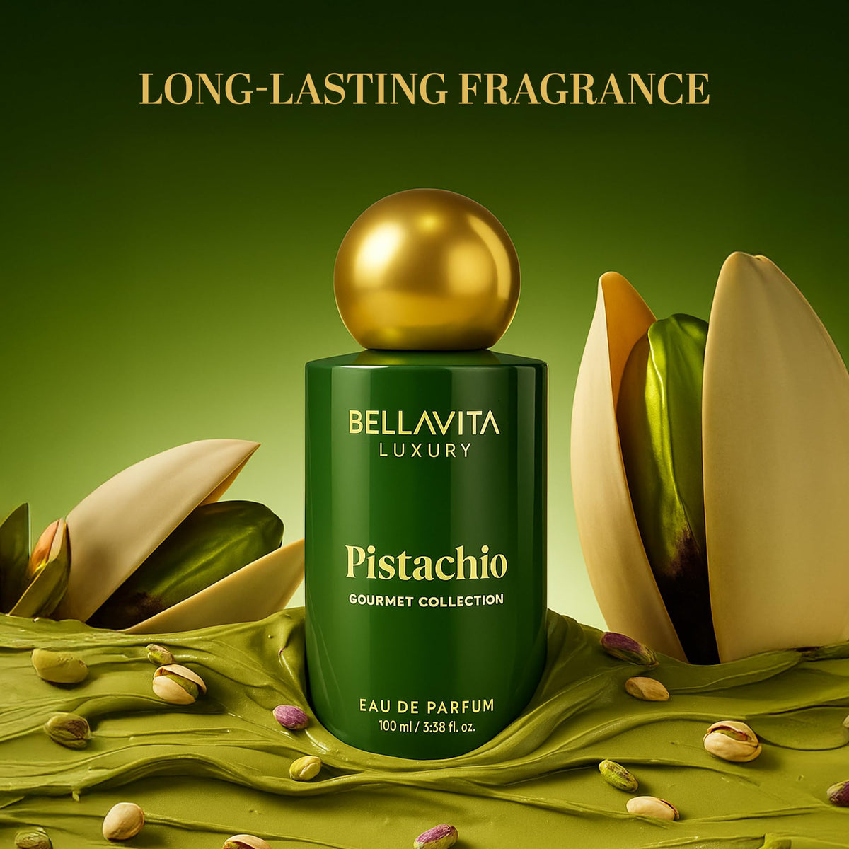 Bellavita Luxury Vanilla Eau de Parfum | 100 ml (3.4 fl.oz.) | Perfume for Men and Women | Gourmet, Coconut, Vanilla and White Musk Notes | Long Lasting Unisex Fragrance