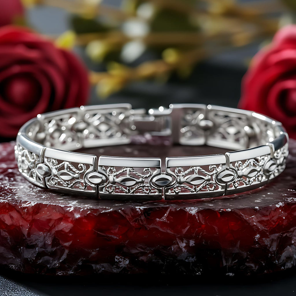 UNCLE LOL Luxury Vintage Gold Filigree Bracelet – Premium Gold-Plated Statement Jewelry