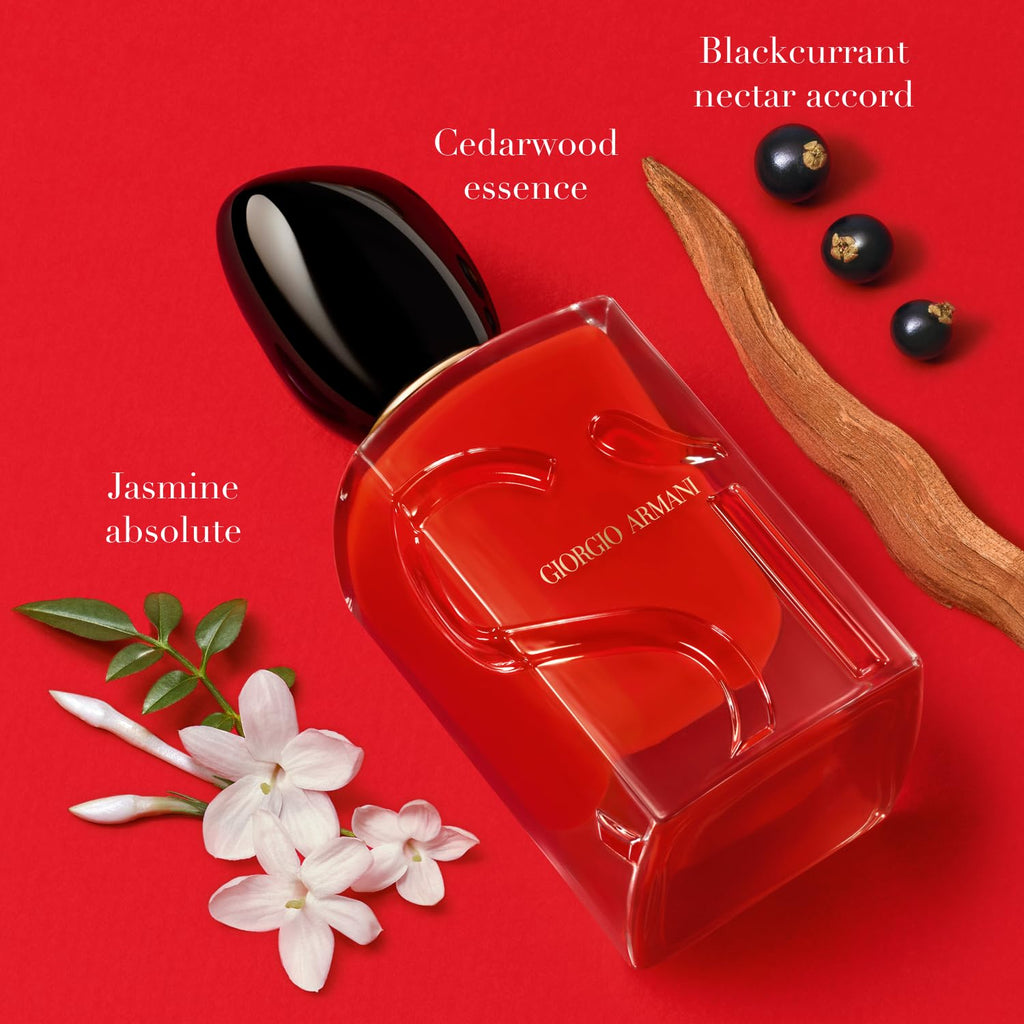 Armani Beauty - Sì Passione - Eau de Parfum - Vanilla Perfume for Women - Floral Citrus Fragrance - Blackcurrant Nectar, Damascena Rose, Black Tea Notes