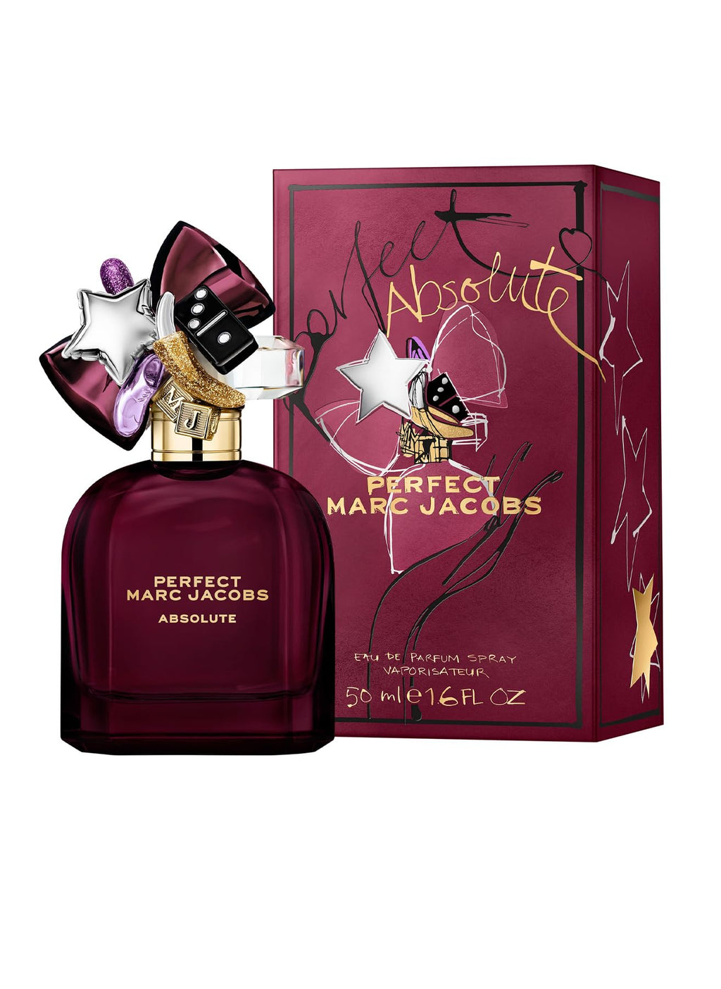 Marc Jacobs Perfect Absolute Eau de Parfum – Ambery Women's Perfume – With Notes Caramelized Fig Accord, Jasmine Absolu & Rich Amber Accord