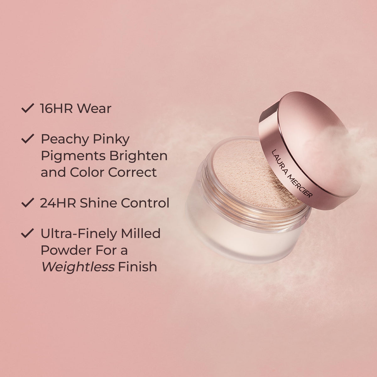 Laura Mercier Translucent Loose Setting Powder, 24HR Shine Control, Soft Matte Finish, Long-Lasting Wear, Normal to Oily Skin, 4 Shades for Virtually All Skin Tones, Artistry Icons Set