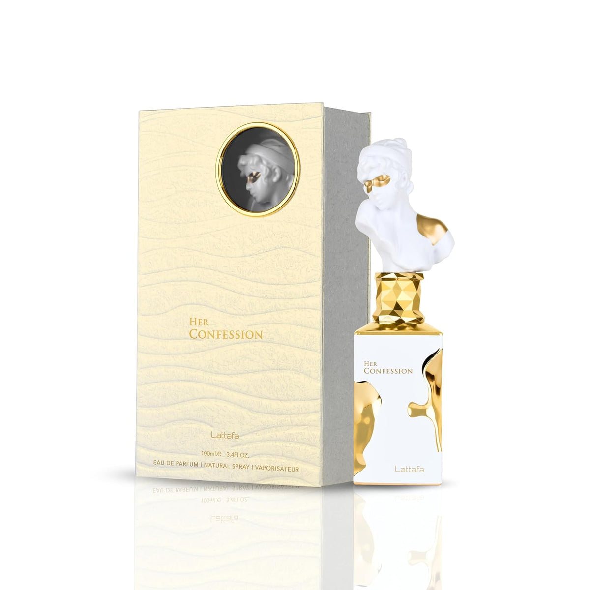 Lattafa Her Confession - Vanilla, Floral, Amber, Musk - Eau de Parfum Long-Lasting Fragrance for Women, 3.40 Ounce / 100 ml
