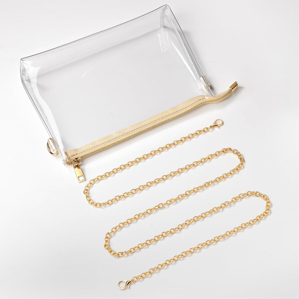 BS-VOG Clear Purse for Women - Stadium Approved Small Crossbody Bag with Zipper, Clear Stadium Bag for Concerts, Sports