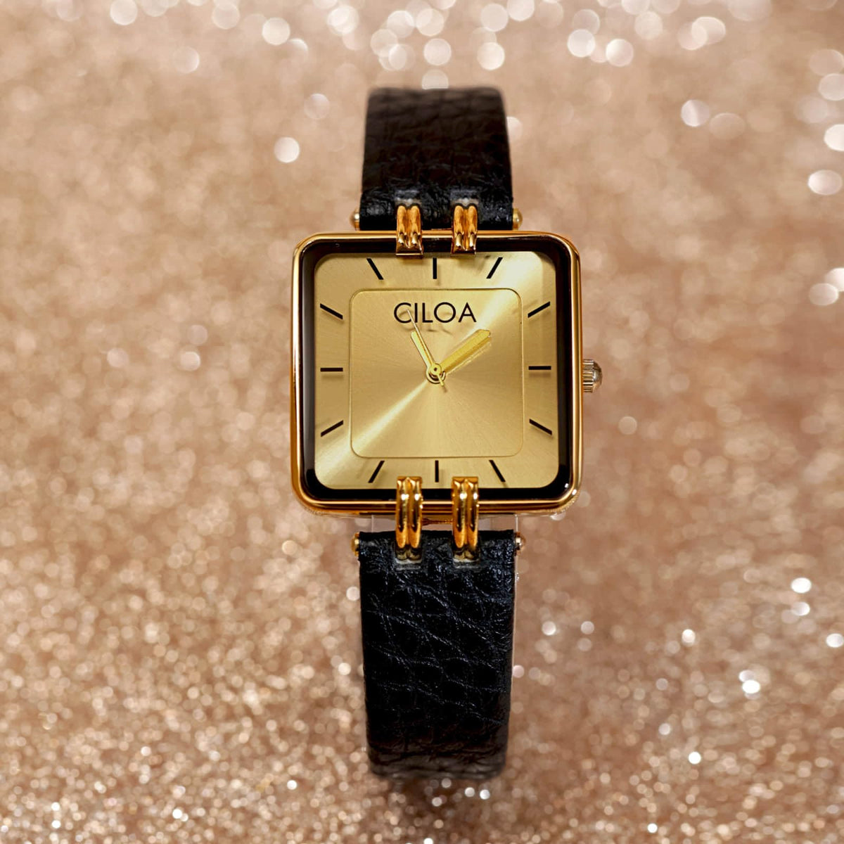 Women's Leather Strap Watch Dainty Elegant Gold Watches for Women Classic Casual Fashion Square Ladies Watch Gifts Present for Her