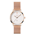 OLEVS Women's Mesh Bracelet Watch, Elegant Large Face Three Hand Analog Quartz Womens Wristwatch, Pretty Slim Date Display Waterproof Ladies Watches for Small Wrists