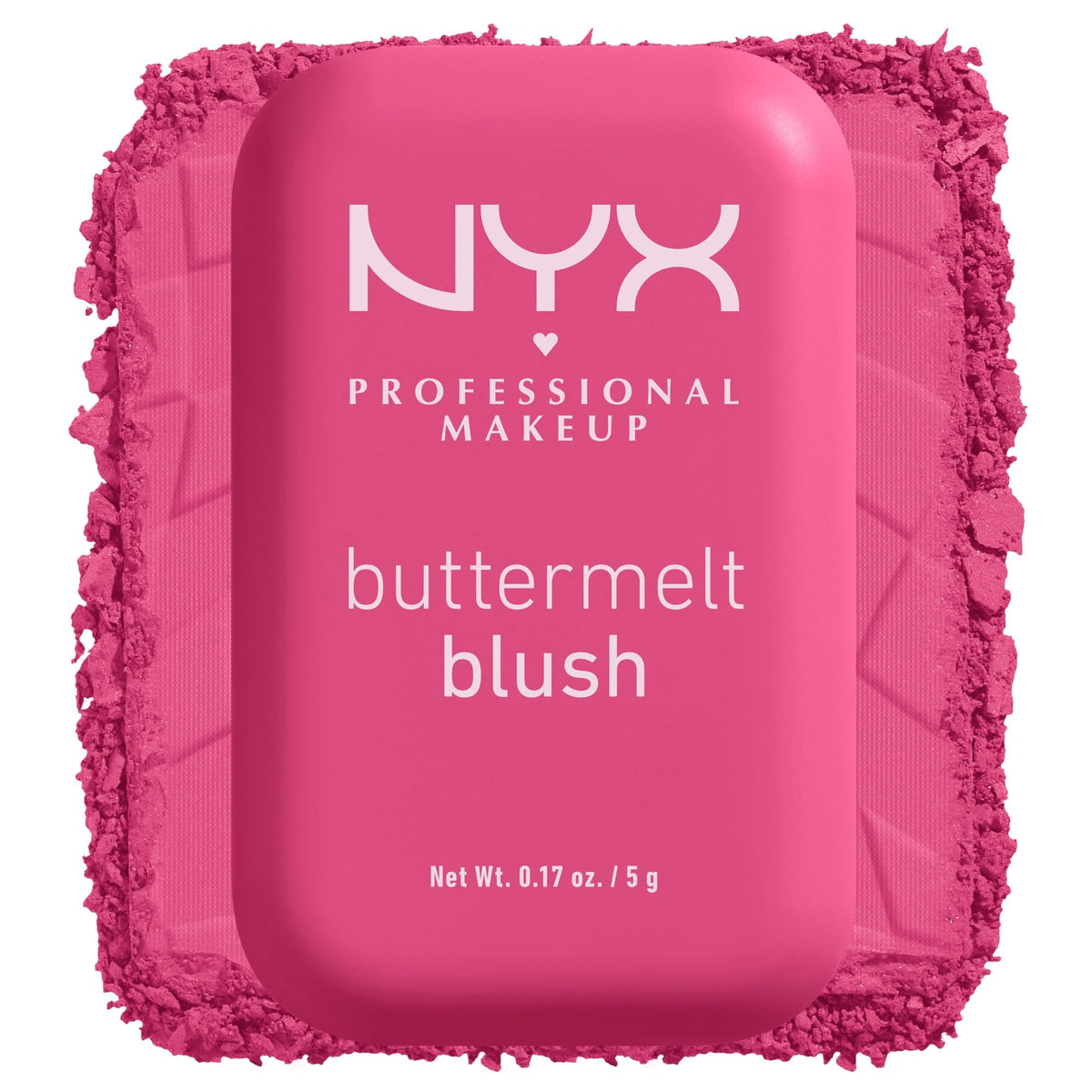 NYX PROFESSIONAL MAKEUP Buttermelt Powder Blush, Fade and Transfer-Resistant Blush, Up to 12HR Make Up Wear, Vegan Formula - For The Butta