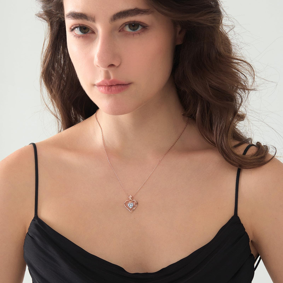 Women's Heart Pendant Necklace – 1.2CT Moissanite or Lab-Grown Sapphire, Ruby & Emerald