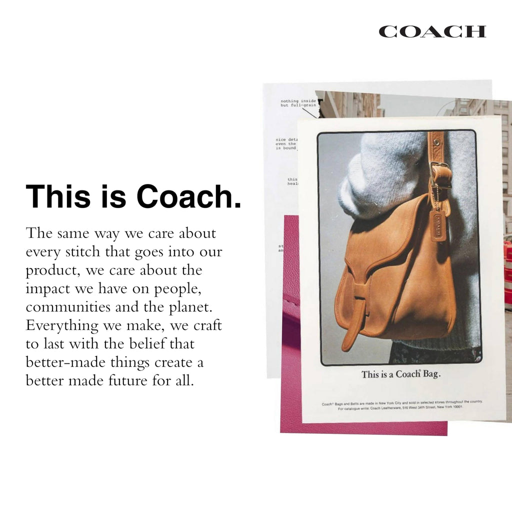 Coach Women's Natural Grain Leather Plaza Bag