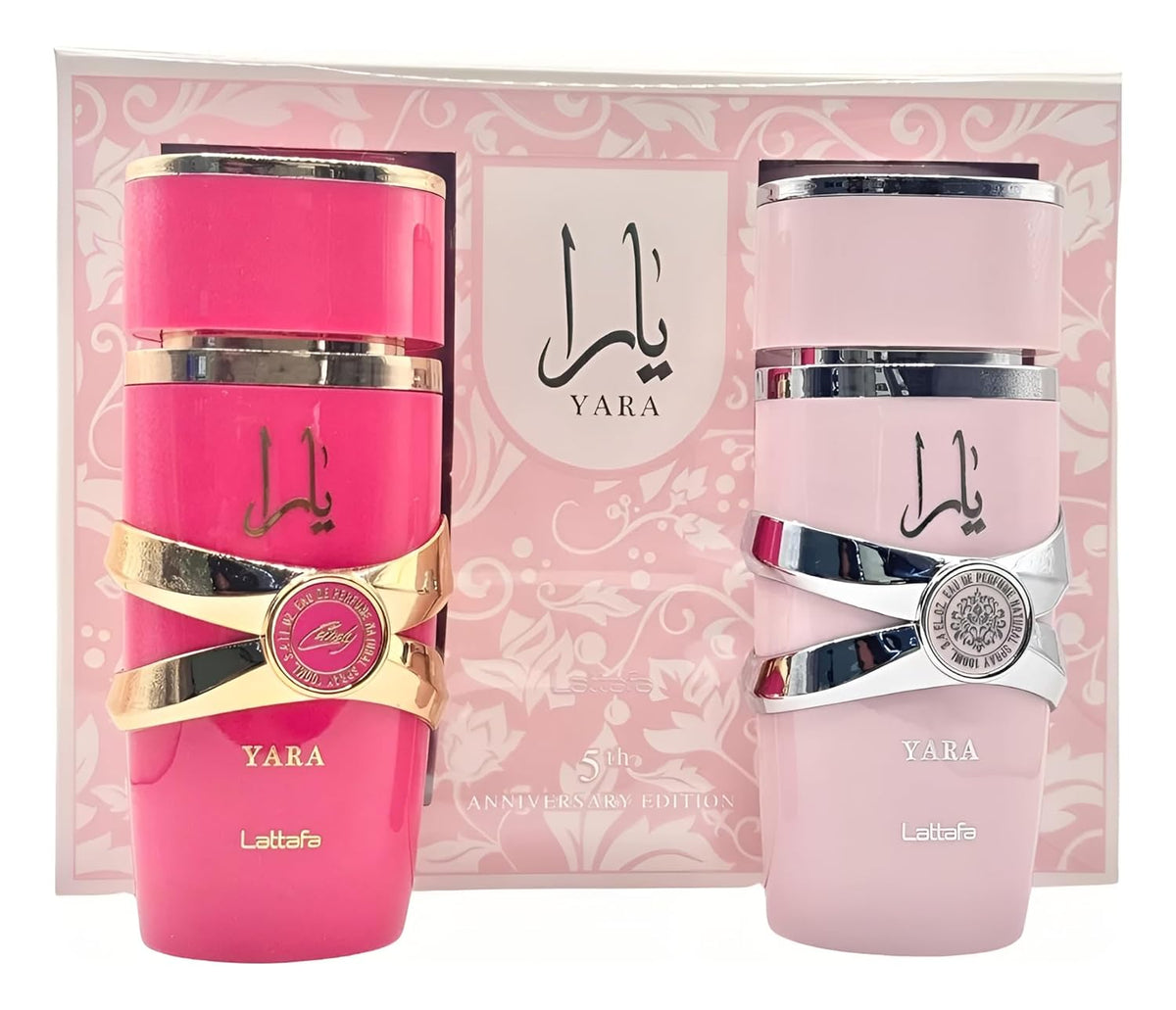 Lattafa 2 Piece Gift Set (Yara EDP 3.4 Fl Oz + Yara Candy EDP 3.4 Fl Oz)