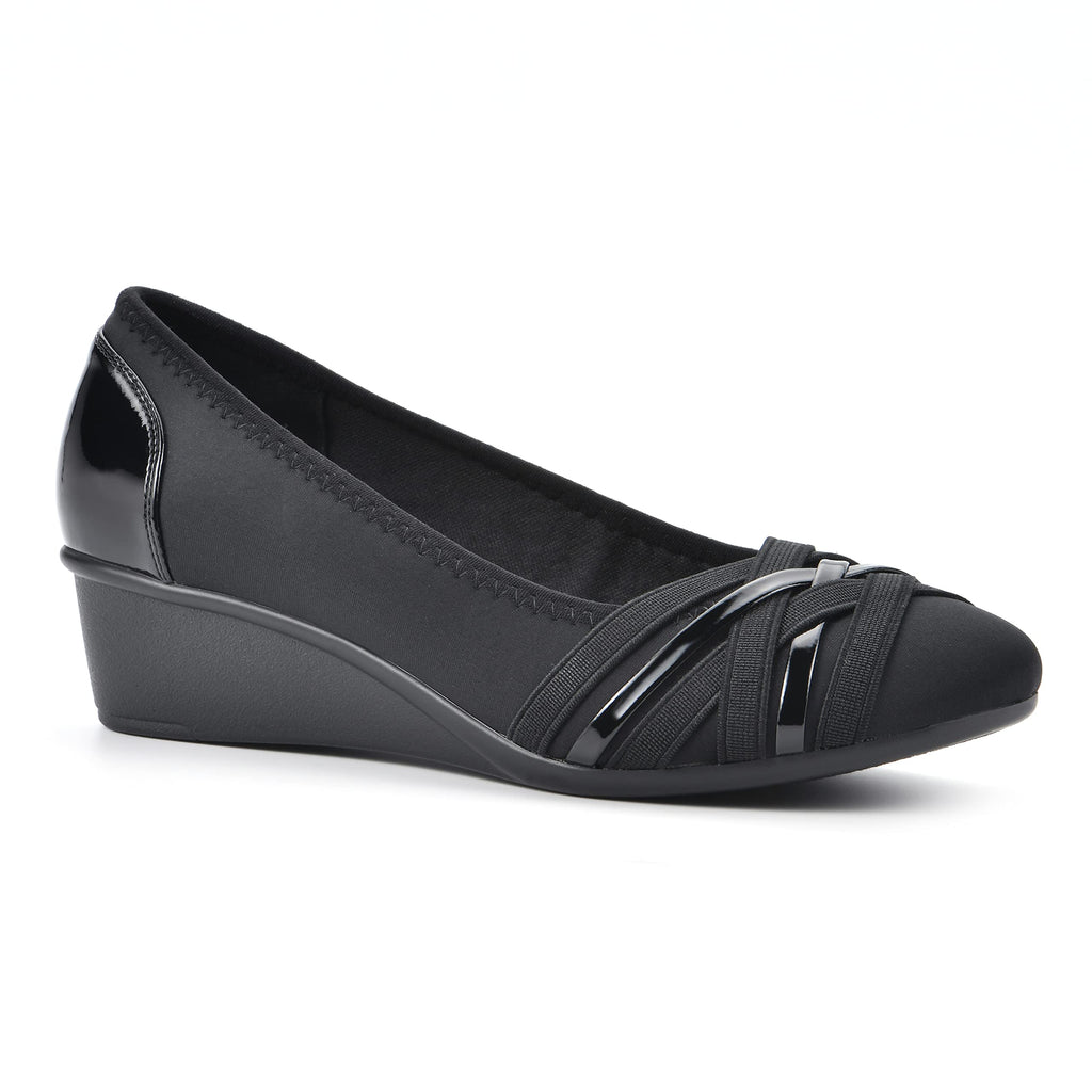 Cliffs by White Mountain Women's Bowie Cushioned Ballet Wedge Heel