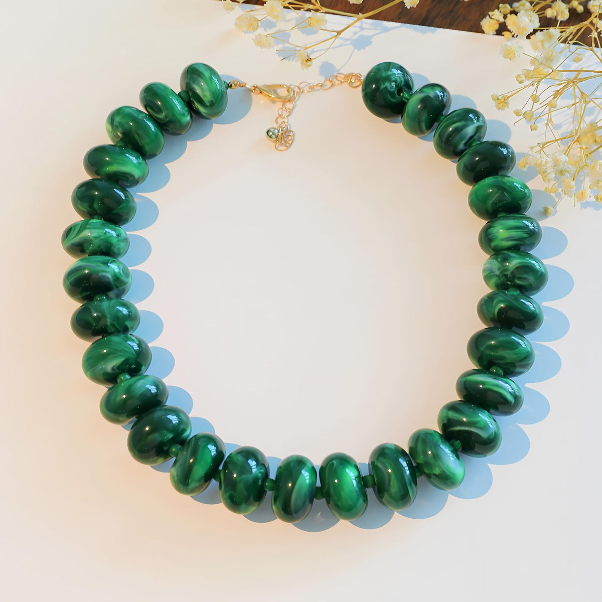 We We Chunky Colorful Beaded Necklace for Women Large Boho Statement Bead Chokers Necklaces Turquoise Blue Big Beads Jewelry Neck Summer Beach
