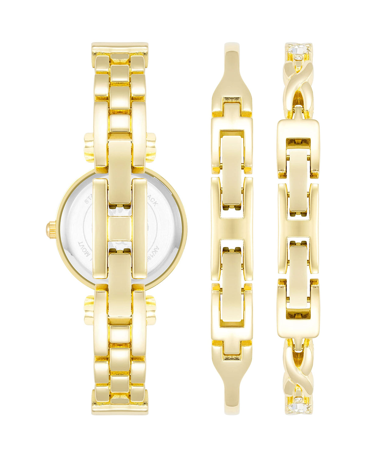 Anne Klein Women's Premium Crystal Accented Bangle Watch and Bracelet Set