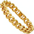 UNCLE LOL Premium Gold Cuban Link Bracelet – Tarnish-Resistant Gold-Plated Stainless Steel