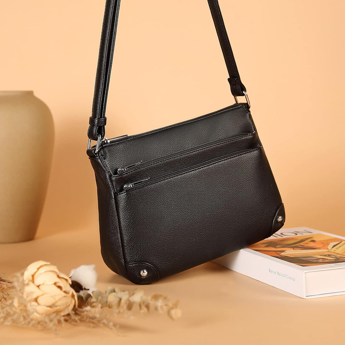 WESTBRONCO Crossbody Bags for Women, Medium Size Shoulder Handbags, Satchel Purse with Multi Zipper Pocket