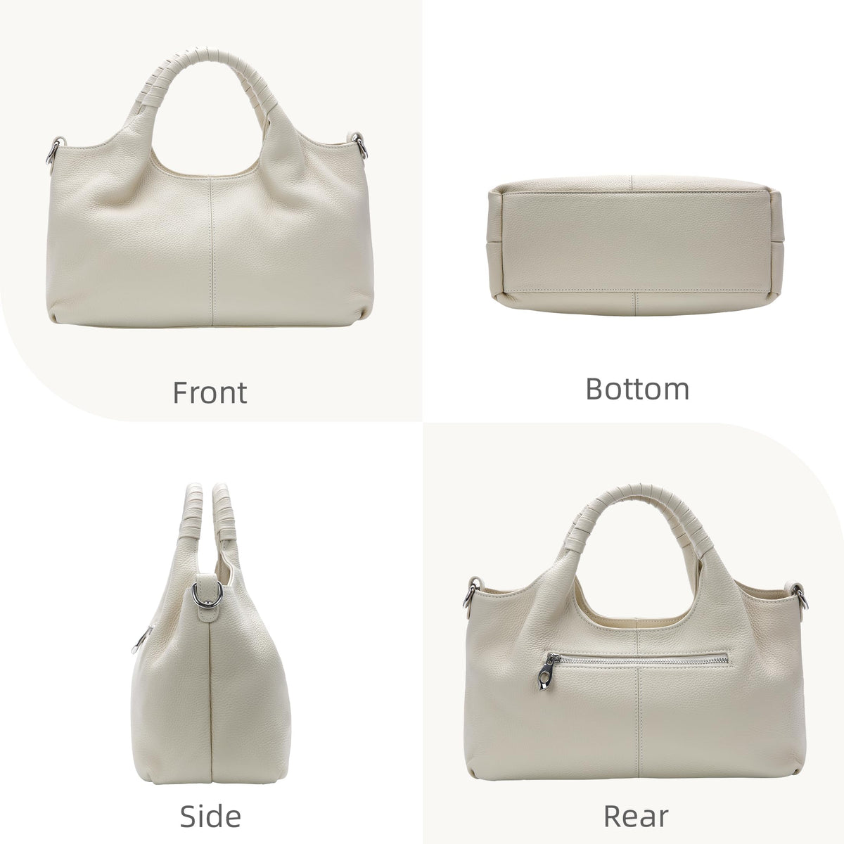 Iswee Leather Satchel Women Purse and Handbag Crossbody Shoulder Bag Hobo | Genuine Cowhide Leather Tote Top Handle Bag Soft & Durable Medium Size Bags with Detachable Multiple Pocketbooks Trendy