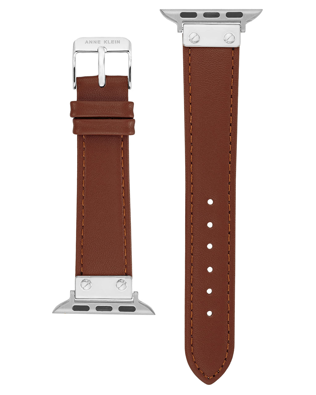 Anne Klein Leather Fashion Band for Apple Watch Secure, Adjustable, Apple Watch Band Replacement, Fits Most Wrists
