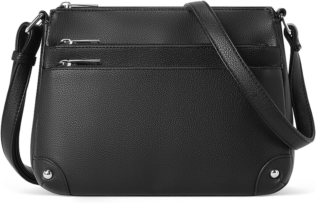WESTBRONCO Crossbody Bags for Women, Medium Size Shoulder Handbags, Satchel Purse with Multi Zipper Pocket