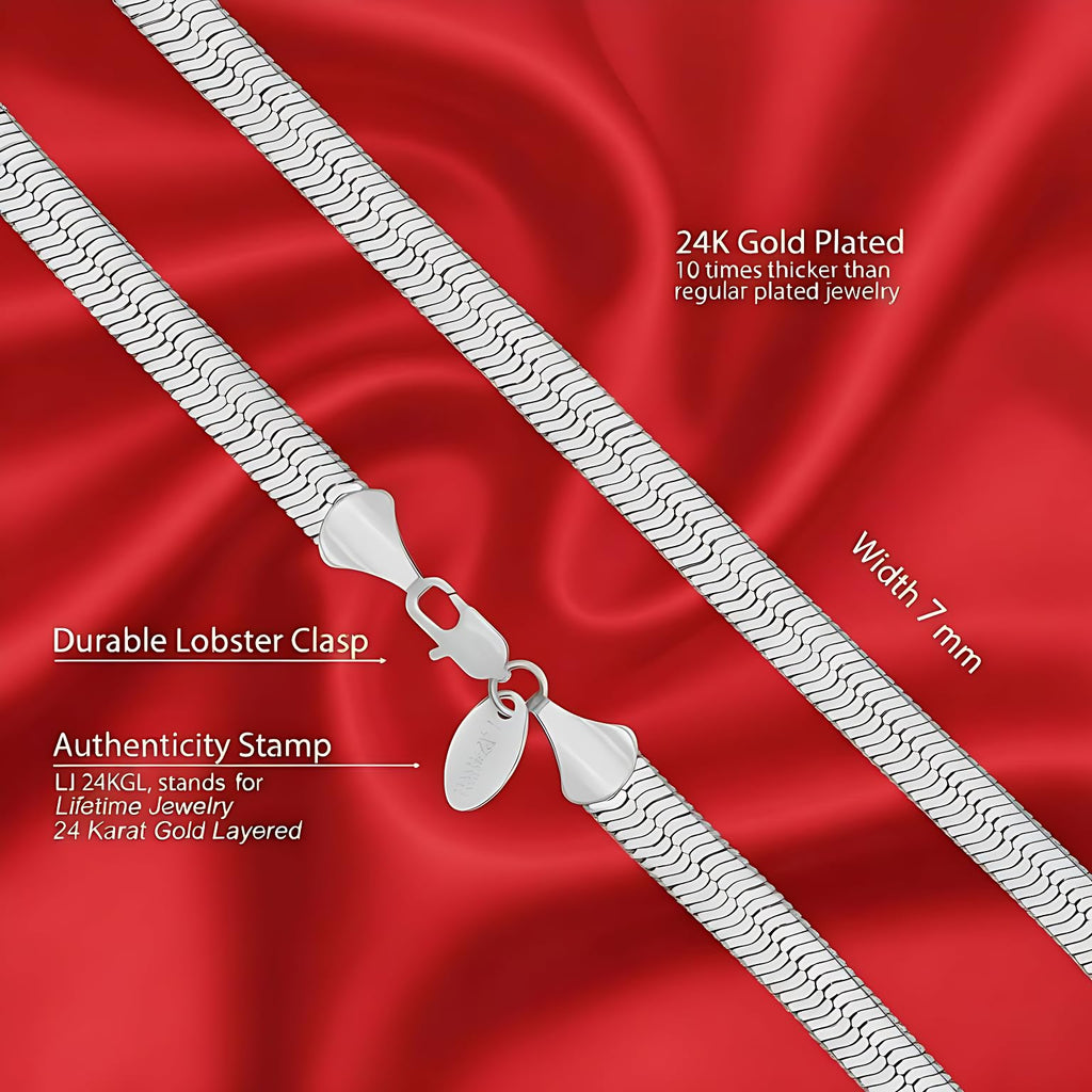 Premium Gold-Plated Stainless Steel Herringbone Chain Necklace – Waterproof, Tarnish Resistant & Designed by UNCLE LOL