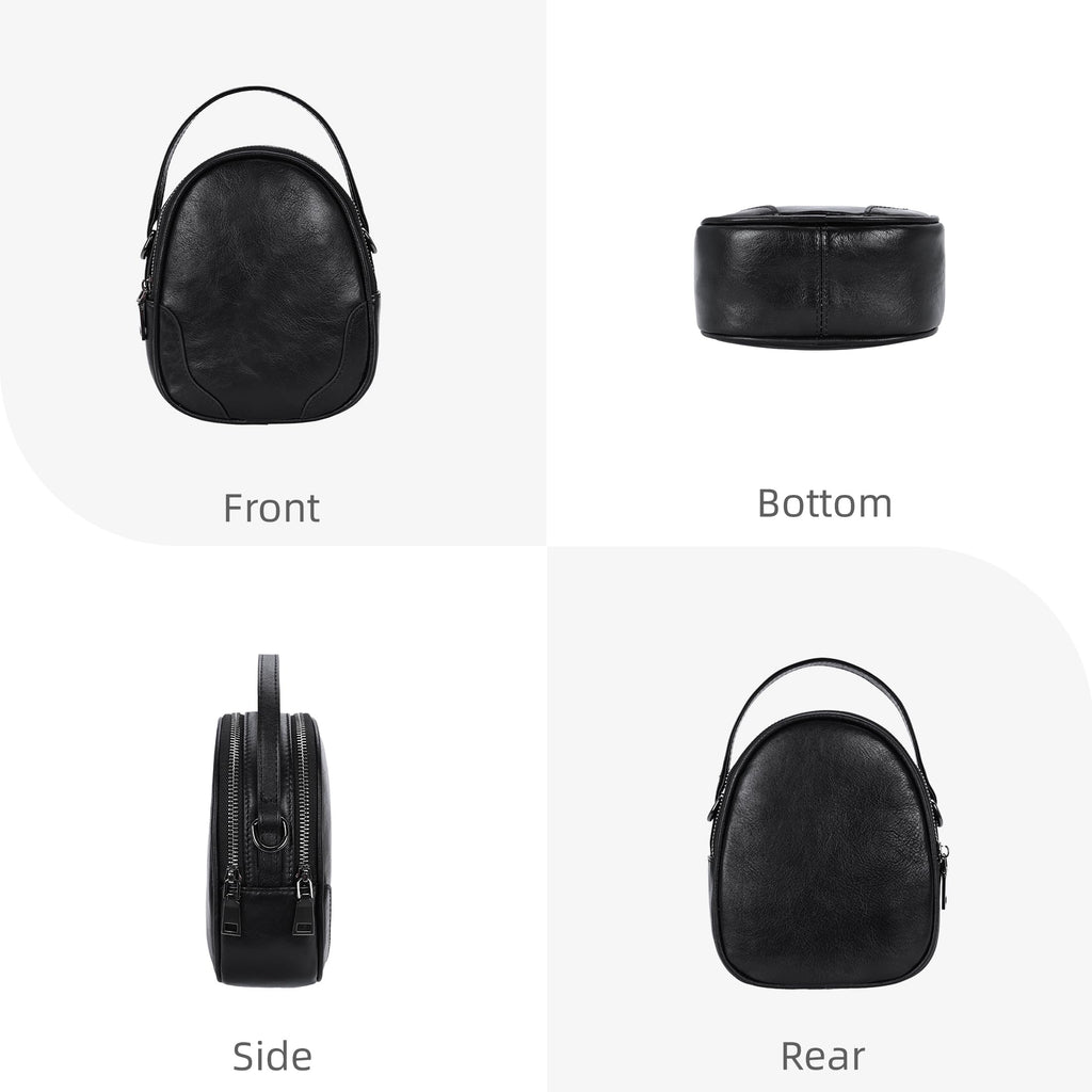 Iswee Small Crossbody Bag for Women Small Leather Shoulder Purse Phone Bag | Designer Satchel Handbags Ladies Pocketbooks with 2 Adjustable Strap 3-Way Carry Multi-pocket Organizer Mini Bag