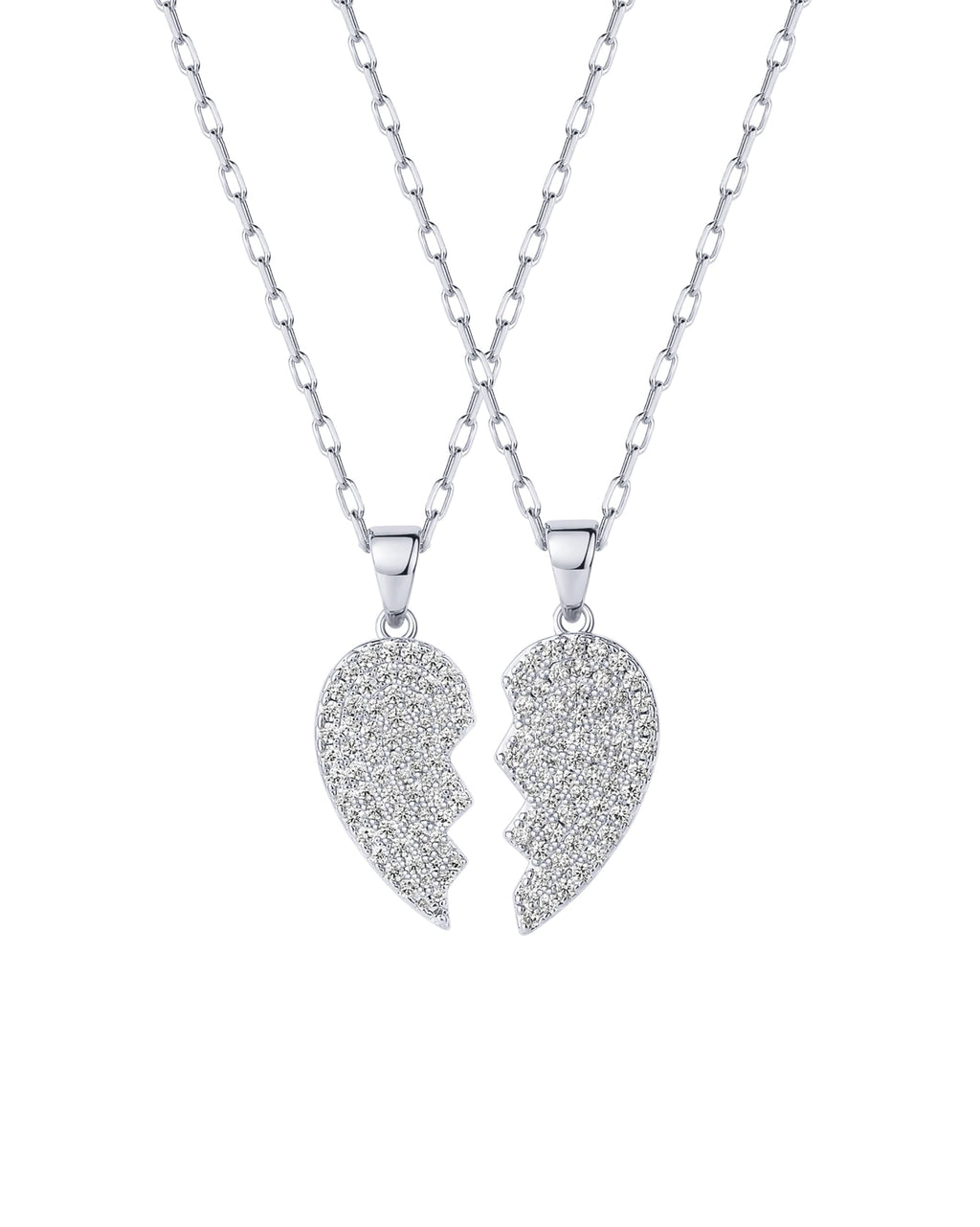 PAVOI 14K Gold Plated Cubic Zirconia Heart Necklace | Cute Dainty Love Pendant Necklaces for Women - Valentines Day Trendy Jewelry