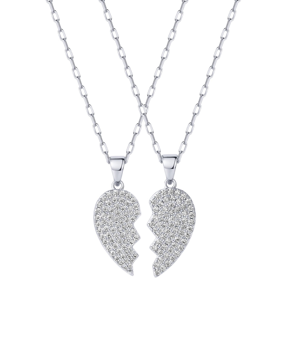 PAVOI 14K Gold Plated Cubic Zirconia Heart Necklace | Cute Dainty Love Pendant Necklaces for Women - Valentines Day Trendy Jewelry
